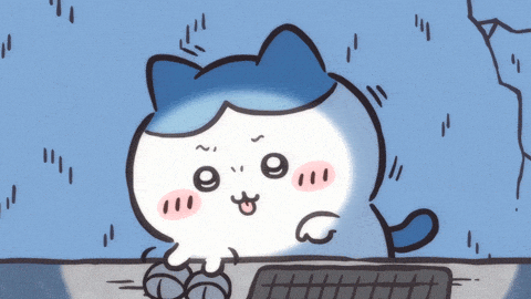 Ảnh động mèo gõ bàn phím